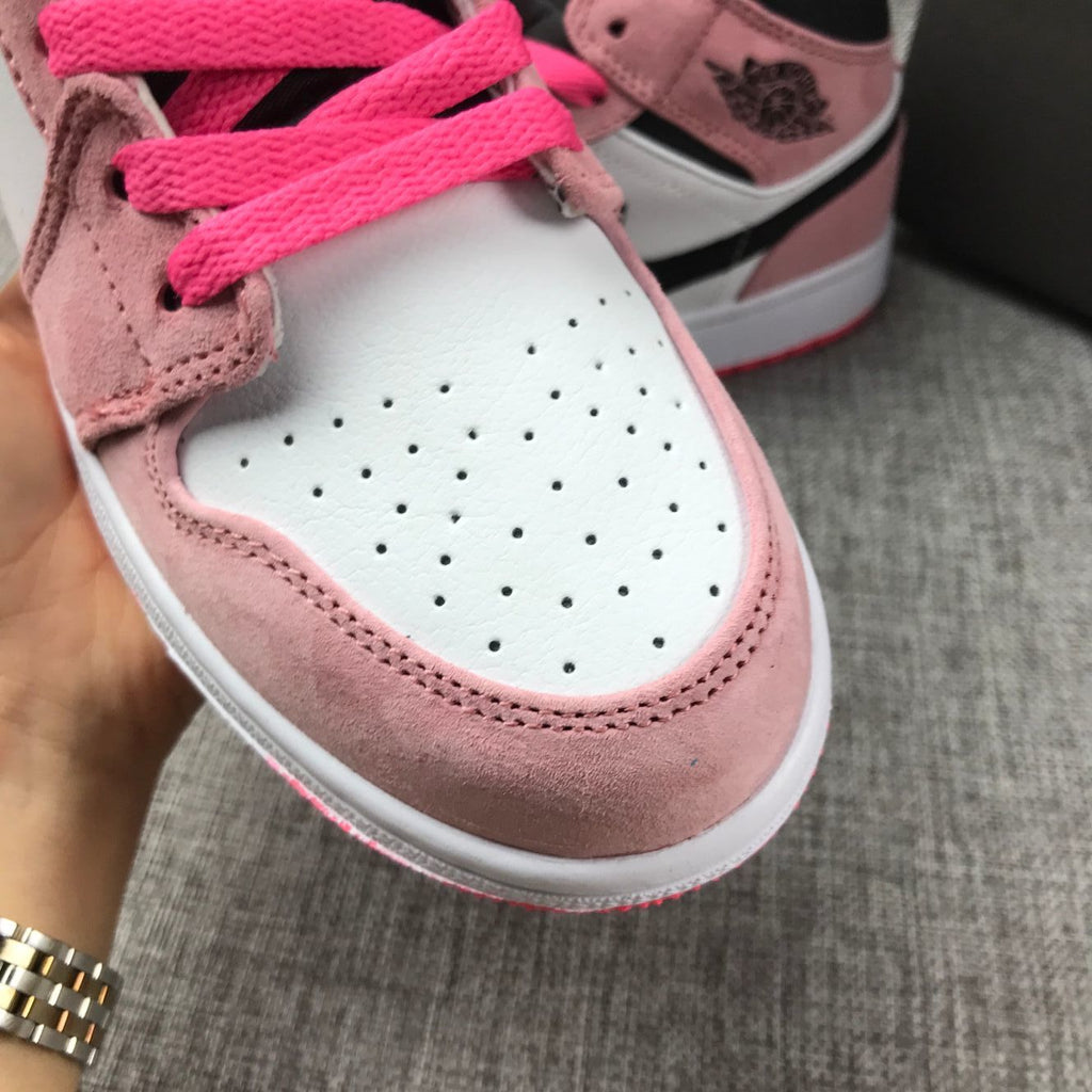 Jordan Air Jordan 1 Mid Pink White Black 852542-801