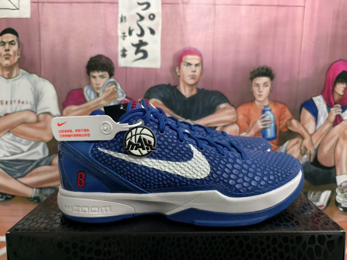 Nike Kobe 6 Basketball Shoes Blue and White