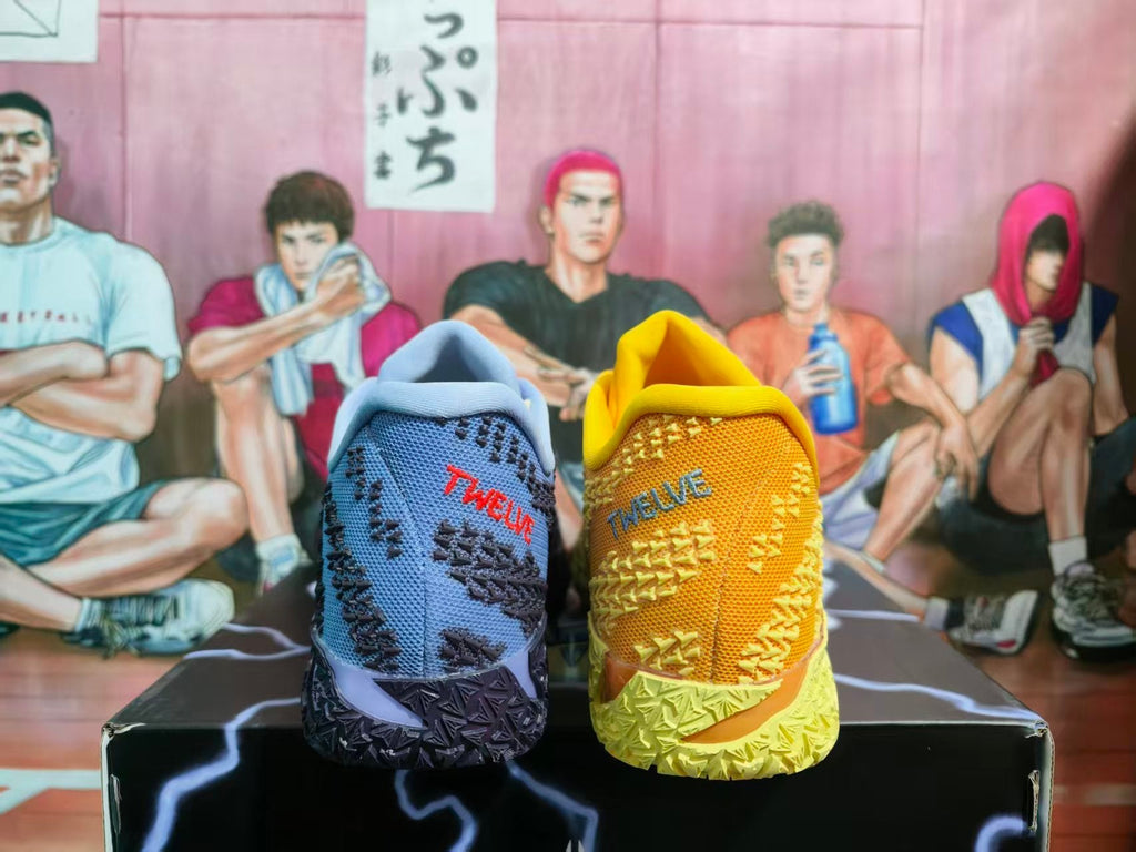 Nike Mismatched Yellow and Blue Sneakers