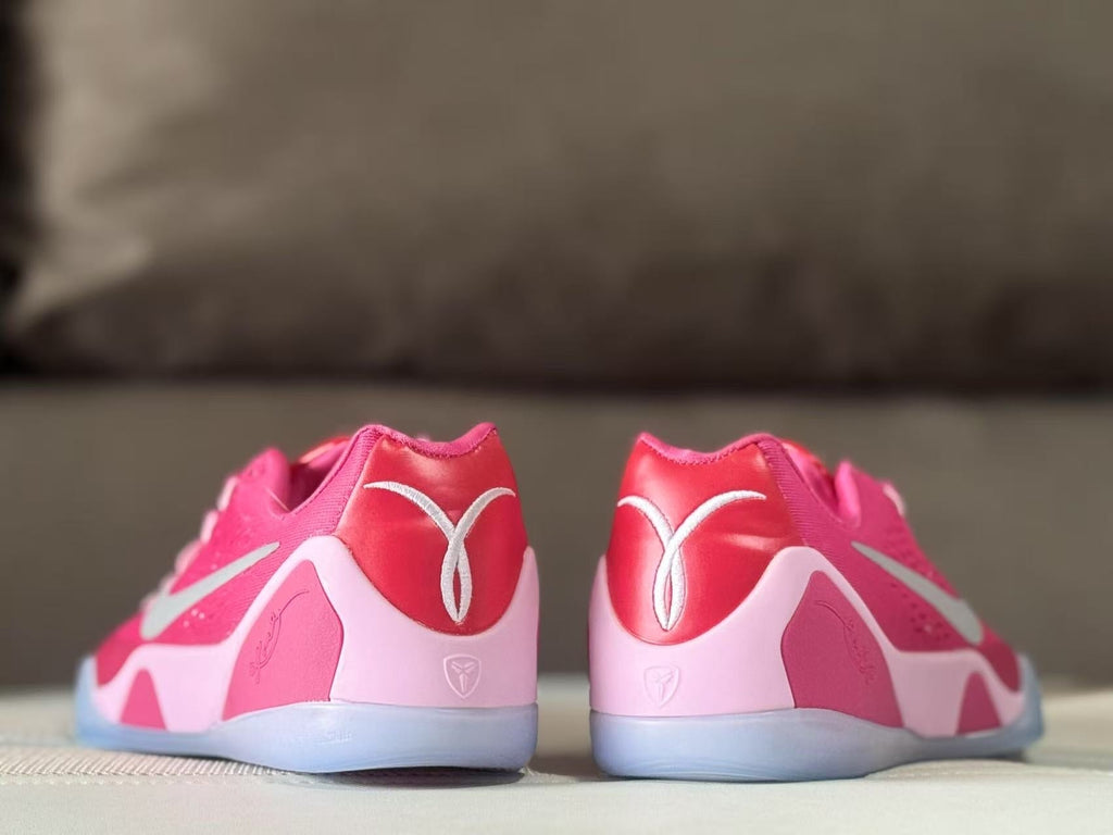 Nike Kobe 9 Pink Silver Basketball Sneakers