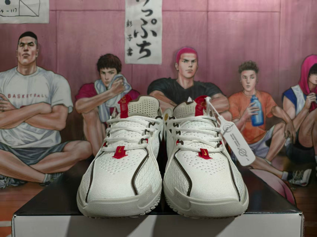 Nike Basketball Shoes, White, Black and Red Snake Year Style