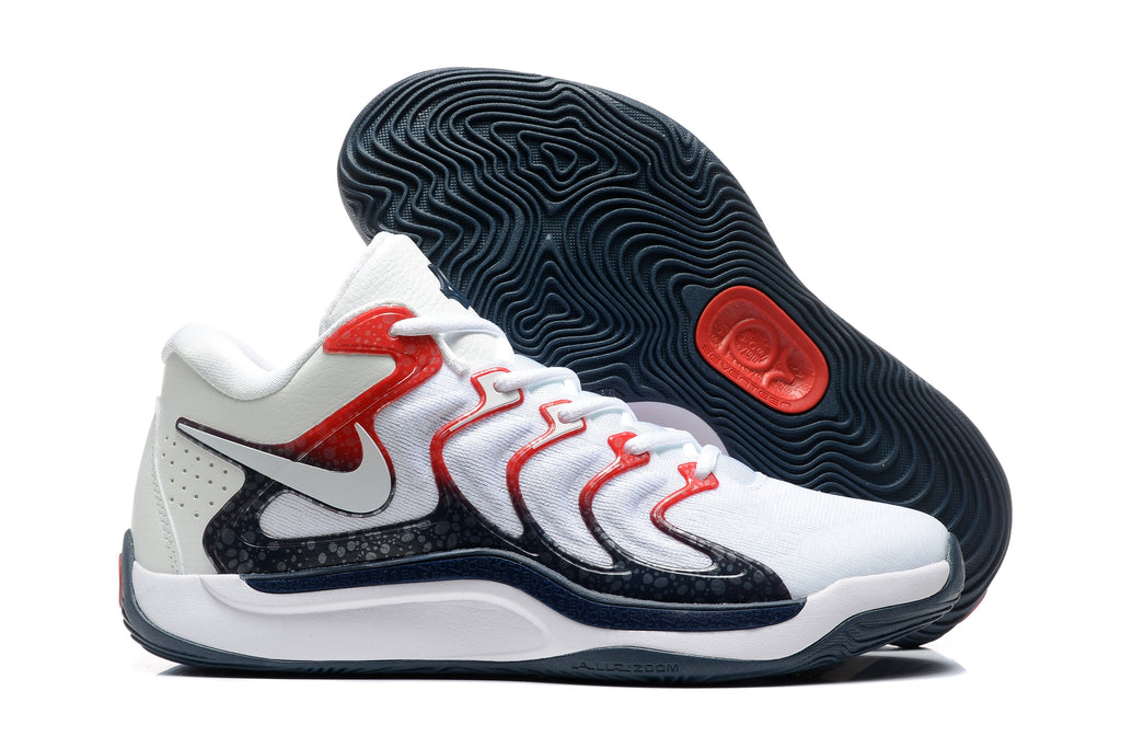 Nike KD Basketball Sneakers White Red Black 876-13