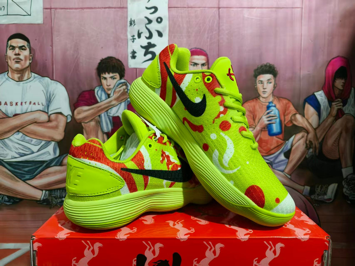 Nike Basketball Sneakers Yellow Red Black
