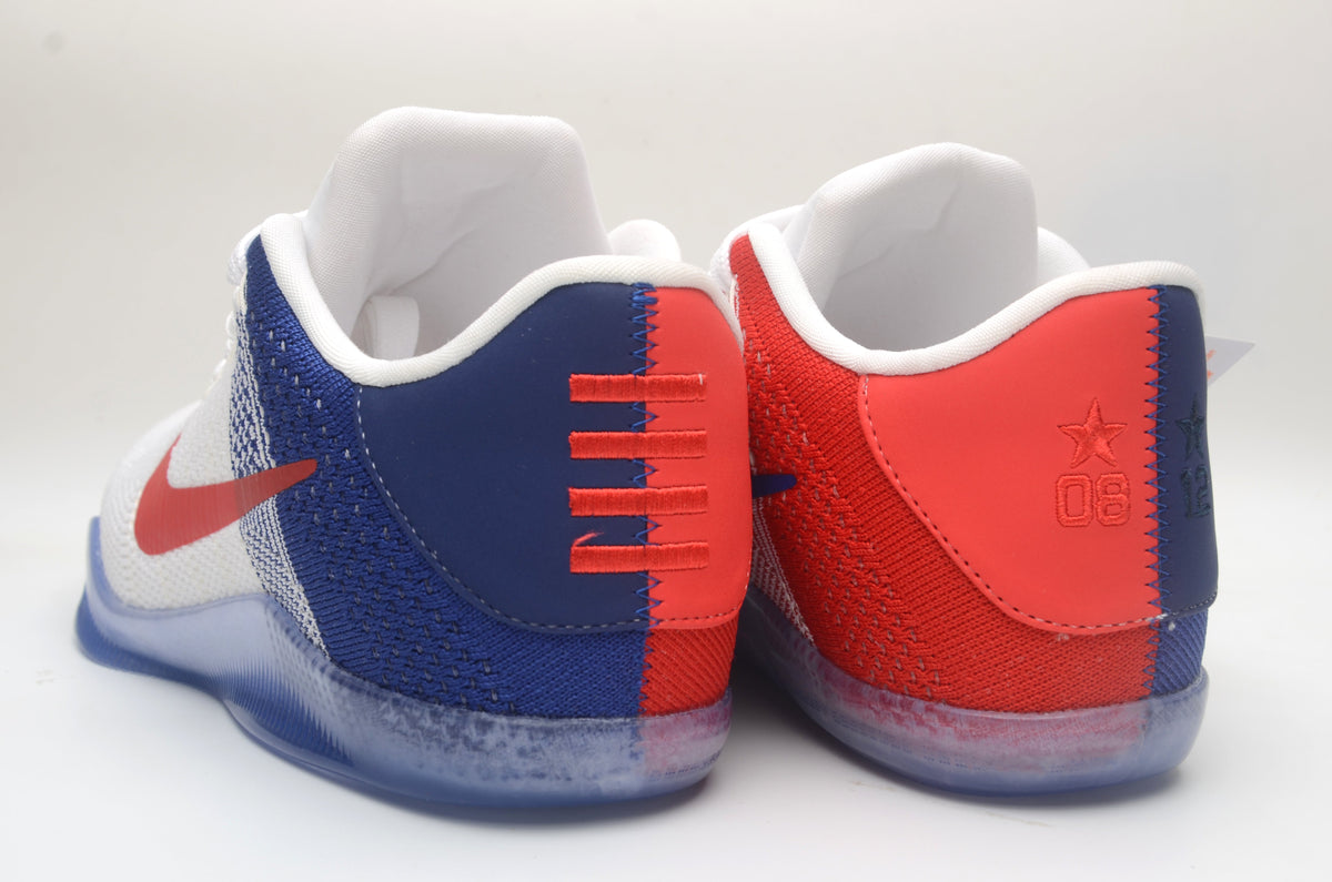Nike Kobe 11 Team USA Basketball Shoes White Blue Red