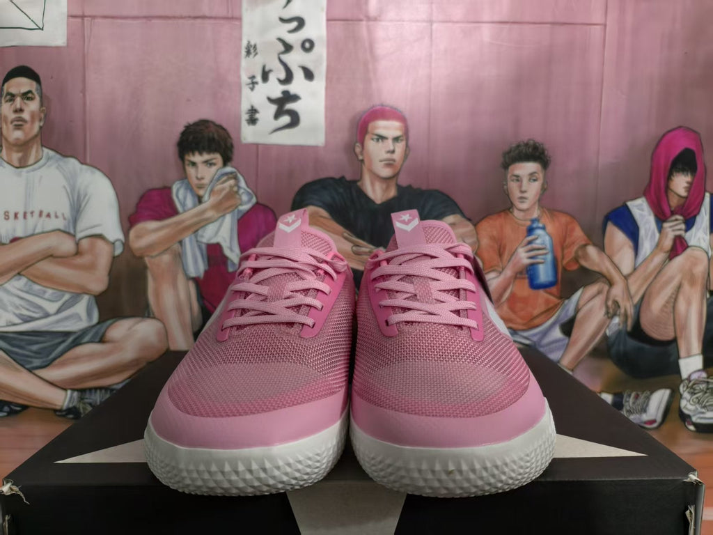 Pink Star Chevron Low-Top Sneakers