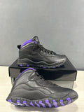 Jordan Air Jordan 10 High Black and Purple Sneakers 130209-051