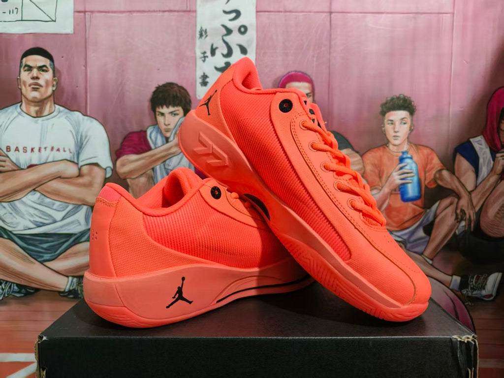 Jordan Orange Low-Top Basketball Sneakers