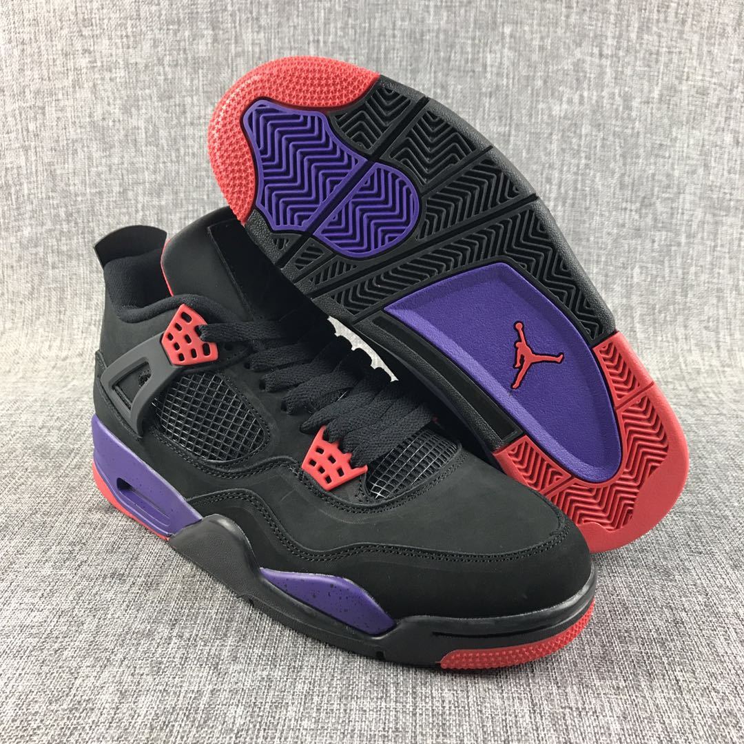 Jordan Air Jordan 4 Black Purple Red Sneakers