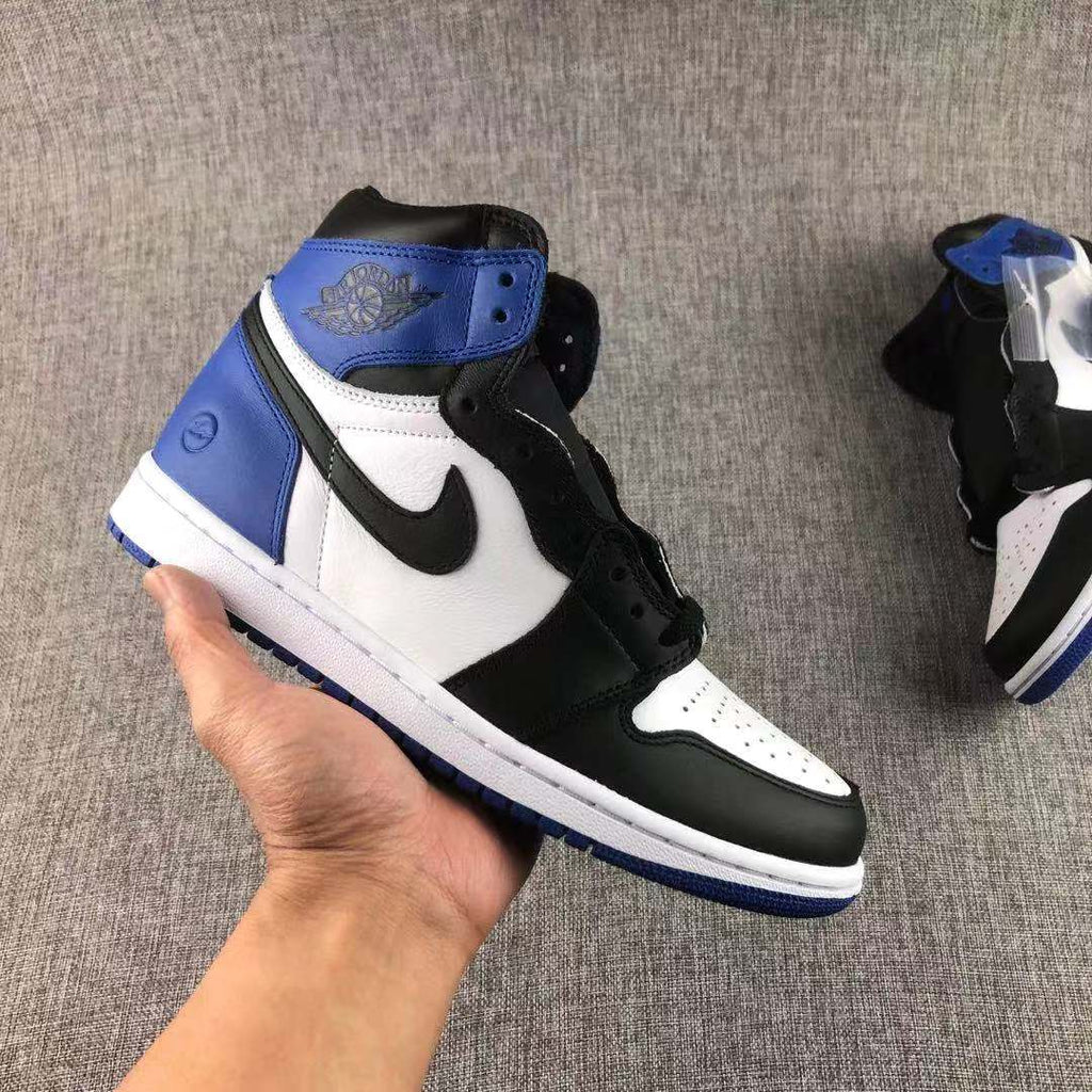 Air Jordan 1 Retro Fragment High Sneakers Black White Blue