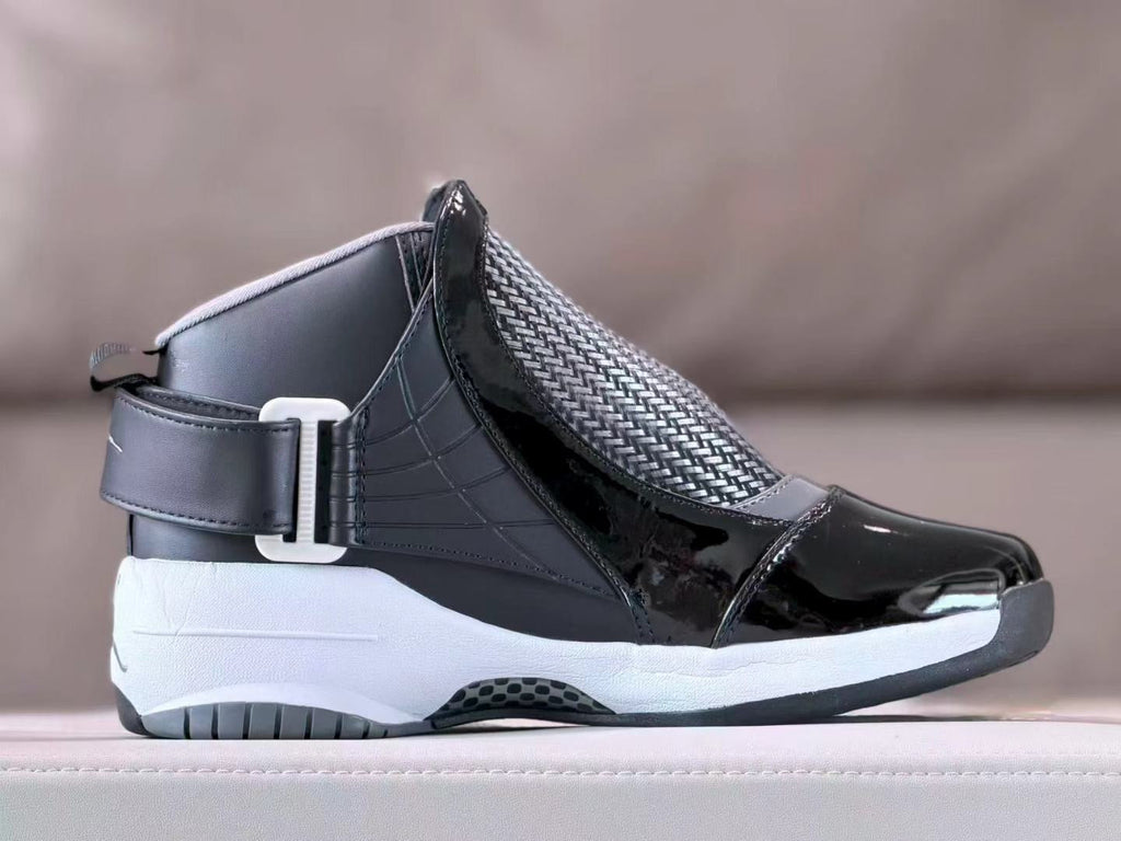 Jordan 19 Black and White High-Top Sneakers