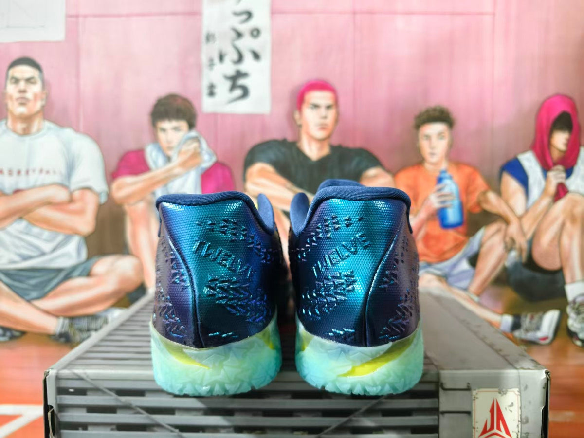 Nike Basketball Sneakers Navy Lime Red Chameleon Style