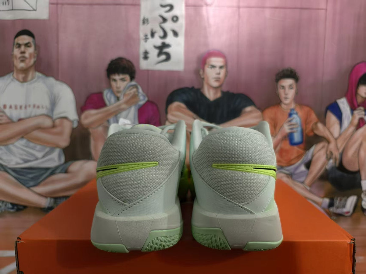 Nike Zoom Basketball Shoes in Gray Green and Volt