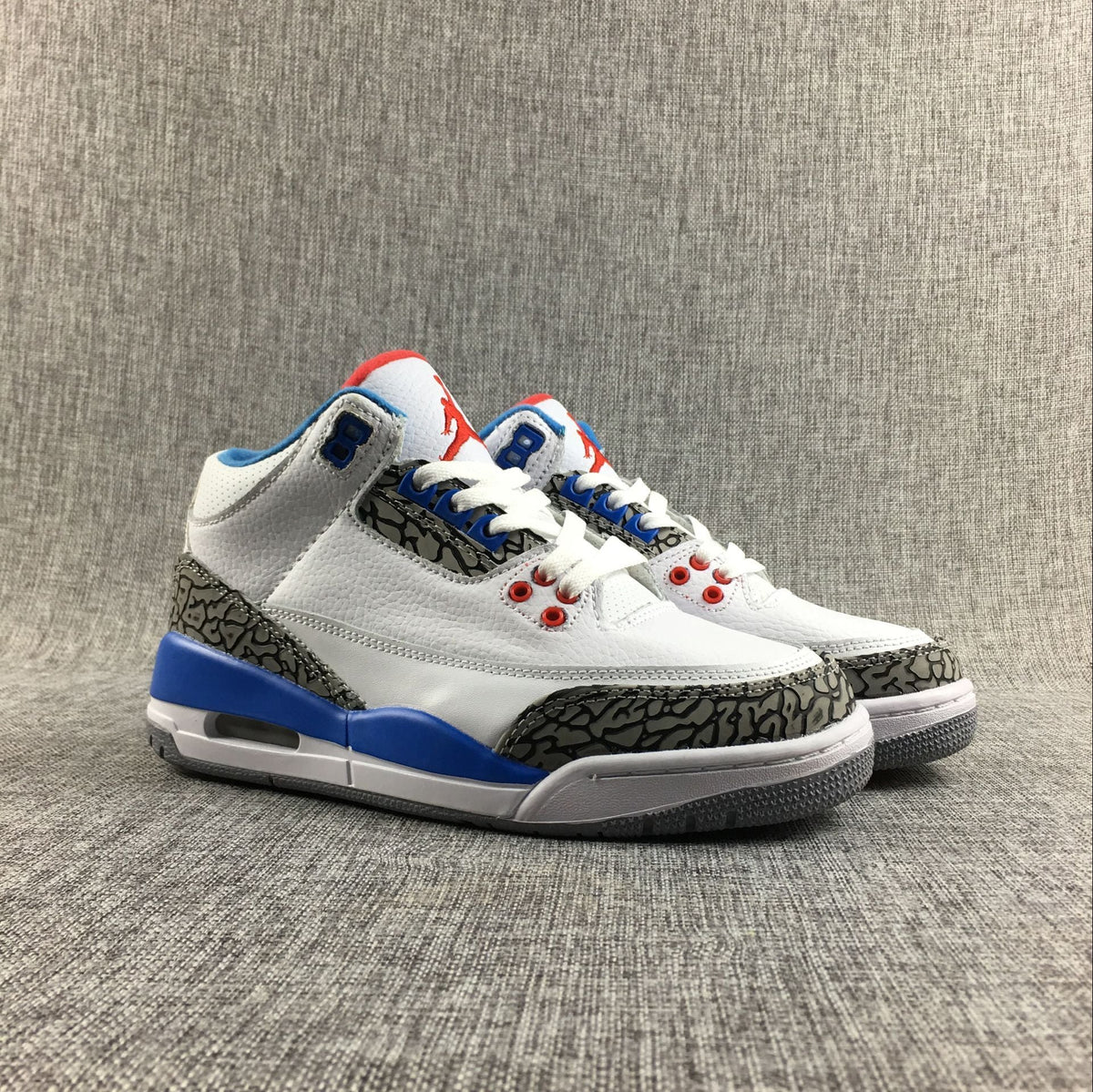 Air Jordan 3 Retro White and Blue Sneakers