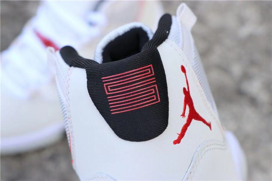 Jordan Air Jordan 11 Platinum Tint White Red Sneakers
