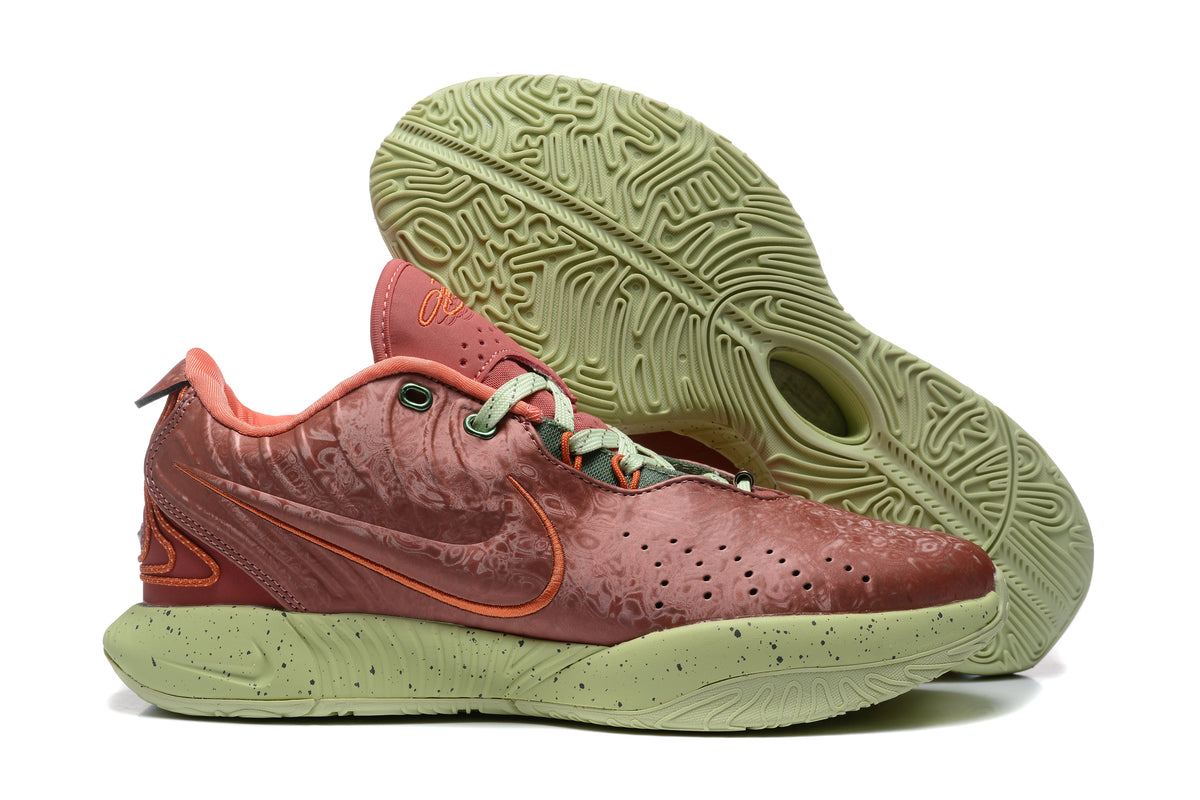 Nike 870 Sneakers Orange-Red with Green Sole