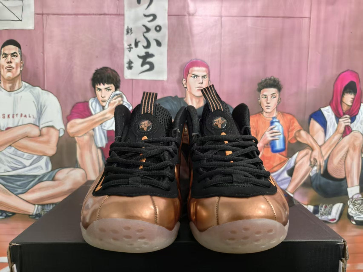 Nike Foamposite-Style Sneakers Bronze Black