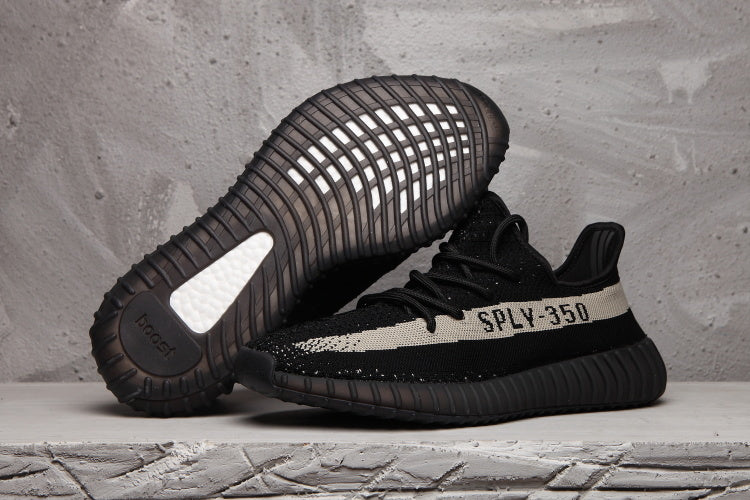 Yeezy 350 V2 Black White Sneakers SPLY-350