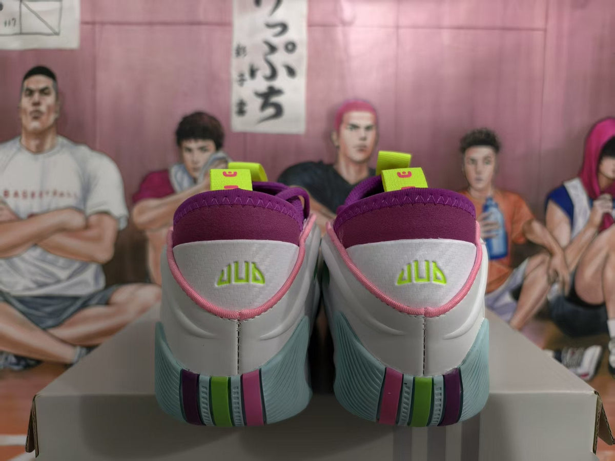 Nike Basketball Shoes White Purple Green