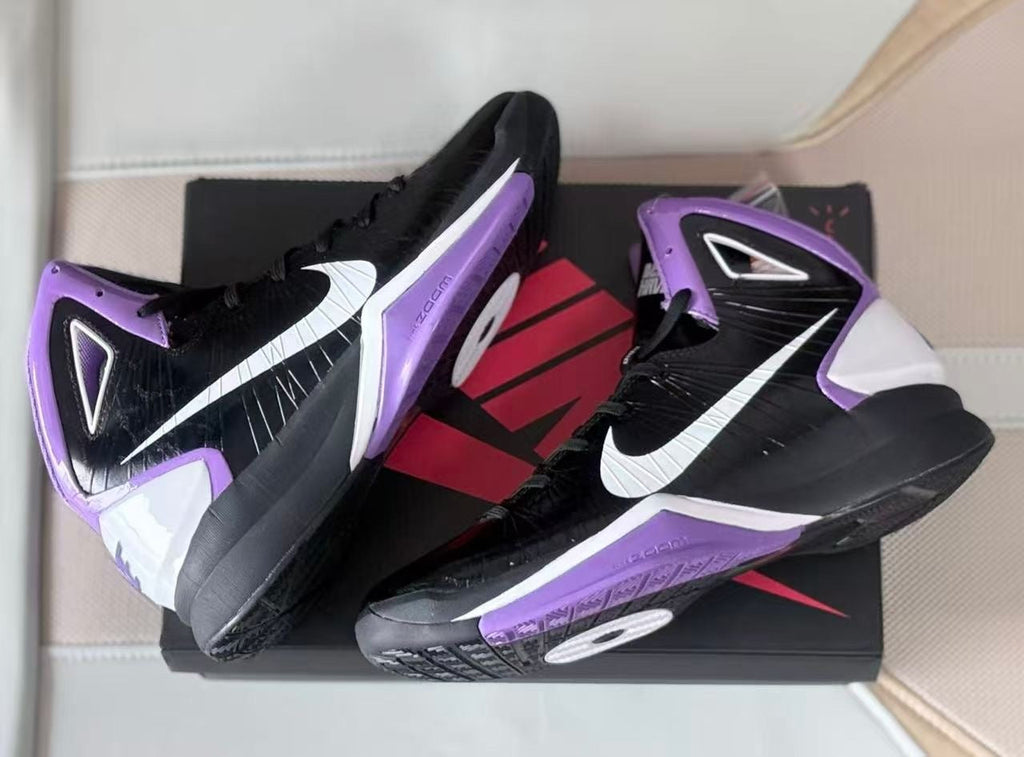 Nike Zoom Kobe 7 Basketball Shoes Black White Purple
