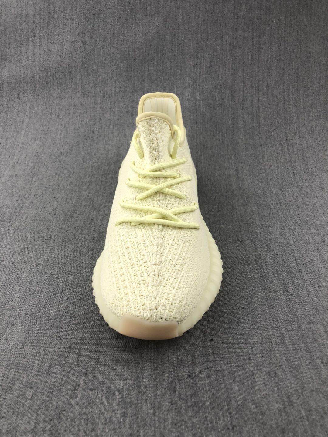 Yeezy 350 V2 Knit Sneakers in Pale Cream