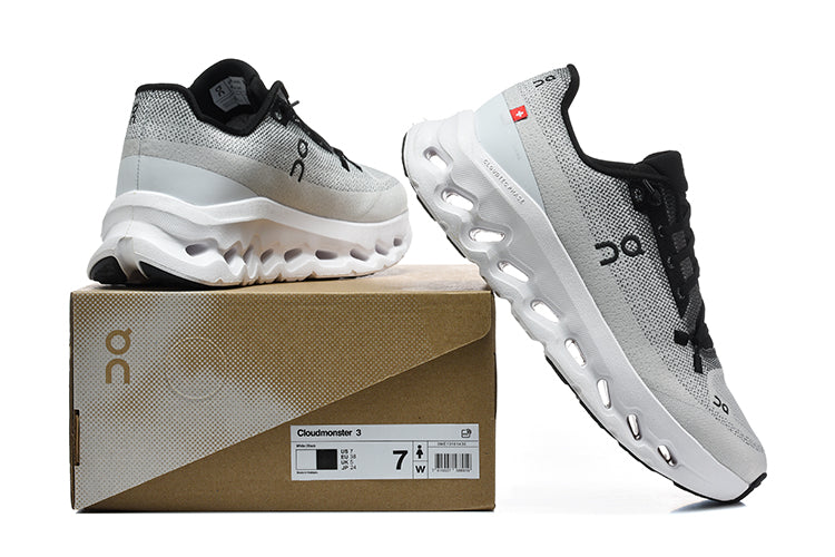 On Cloudmonster 3 Running Shoes Grey White