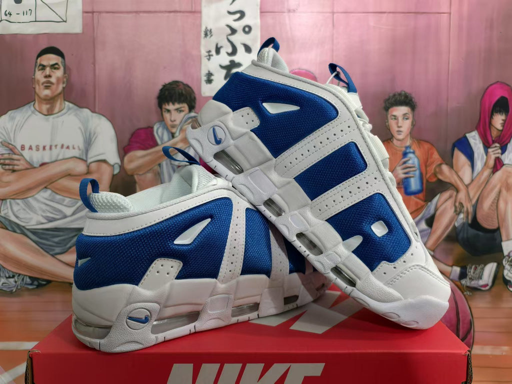 Nike White and Blue Sneakers