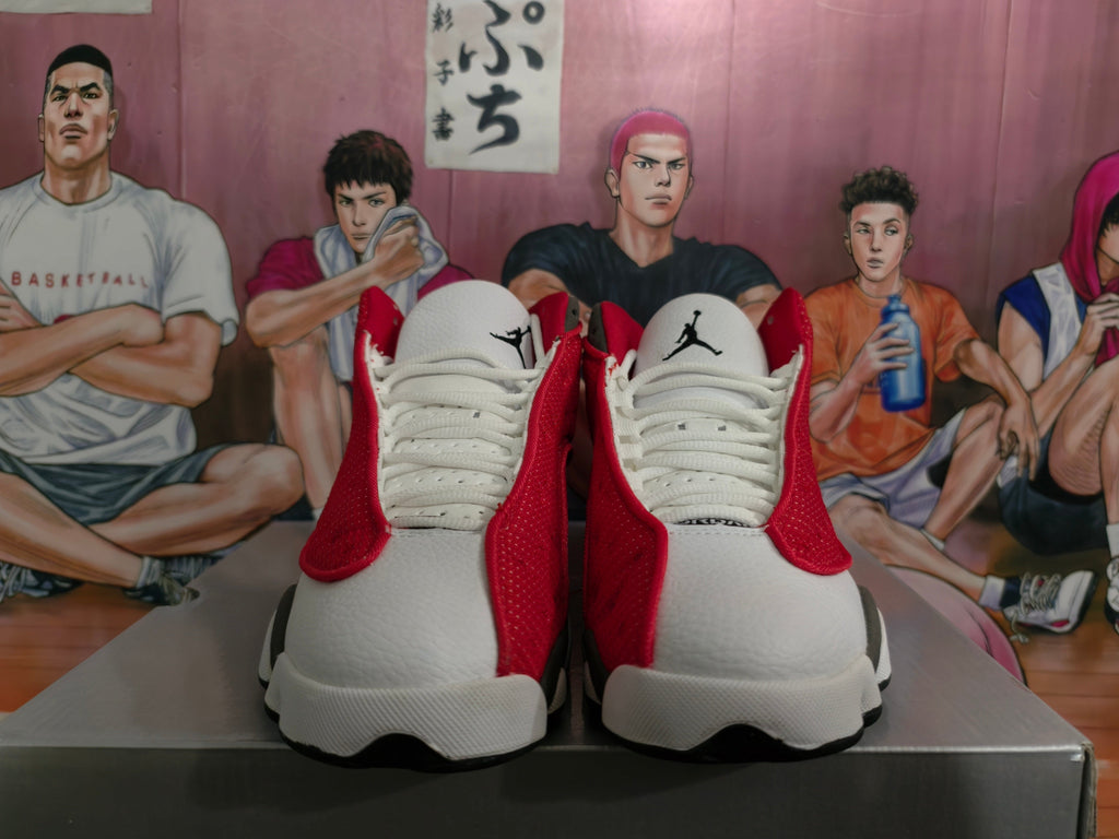 Jordan Basketball Sneakers Gray White Red
