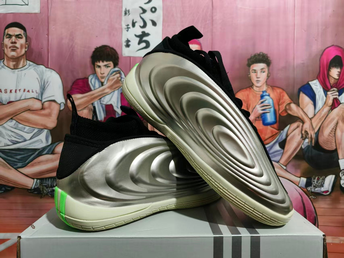 Nike Basketball Shoes Silver Black Volt Green