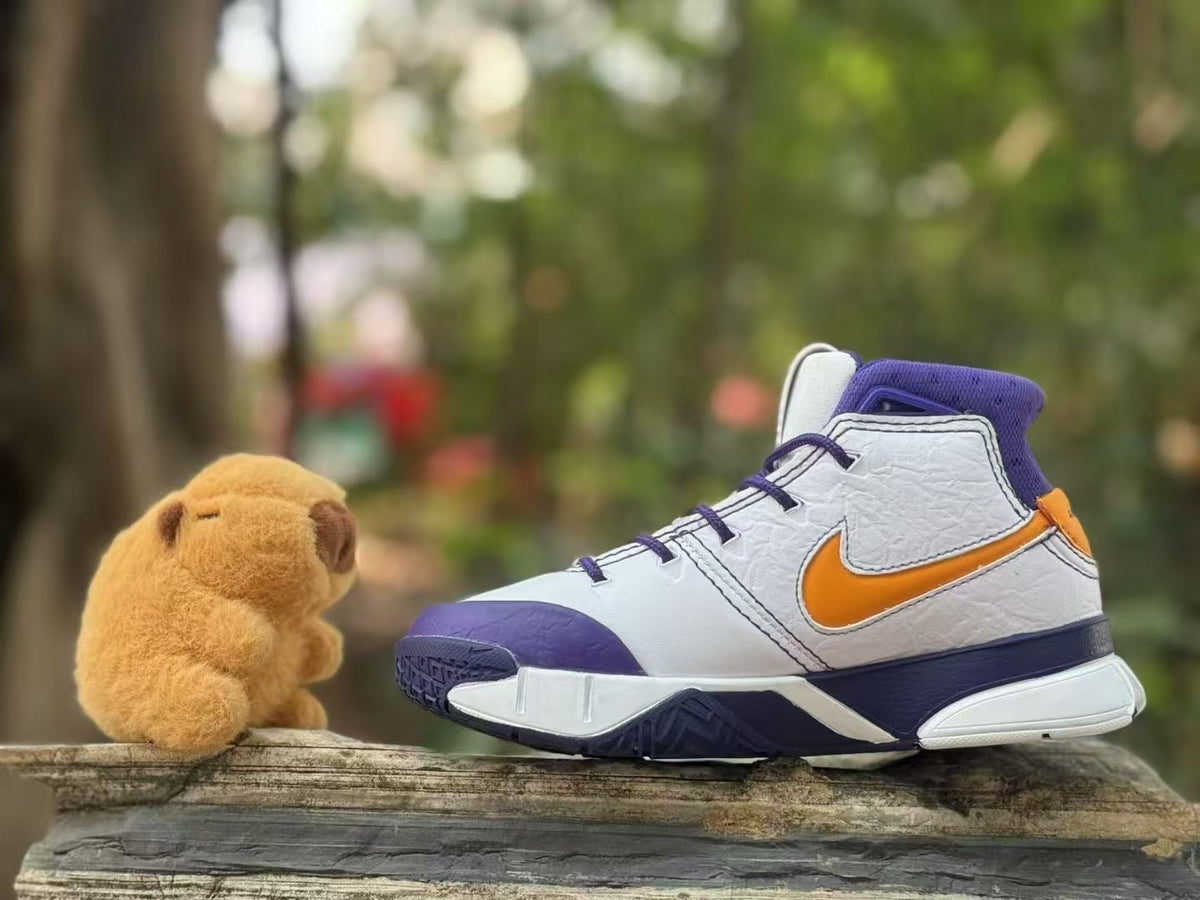 Nike Kobe 1 Kids' Basketball Shoes White Purple Orange