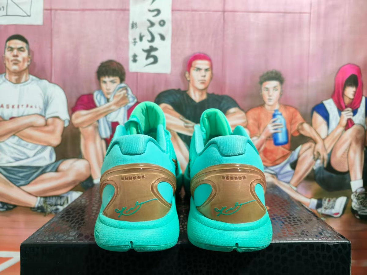 Nike Zoom Basketball Shoes in Turquoise and Gold