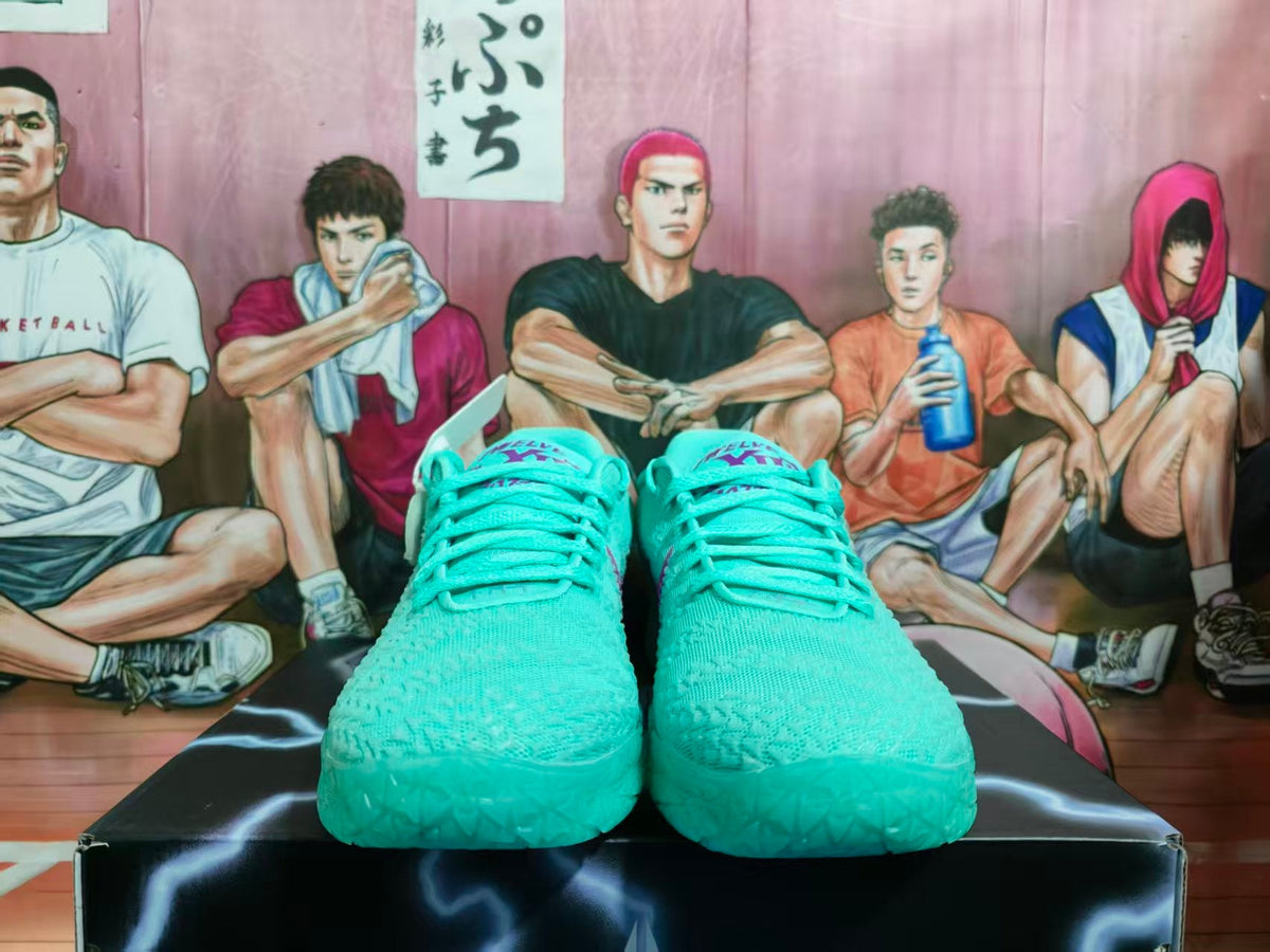 Nike Basketball Sneakers Green Purple Statue of Liberty Style