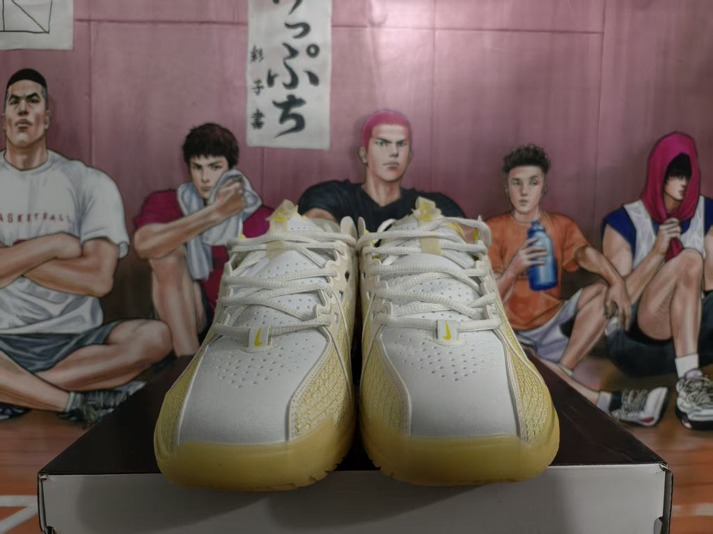 Nike Basketball Sneakers White Yellow Gold