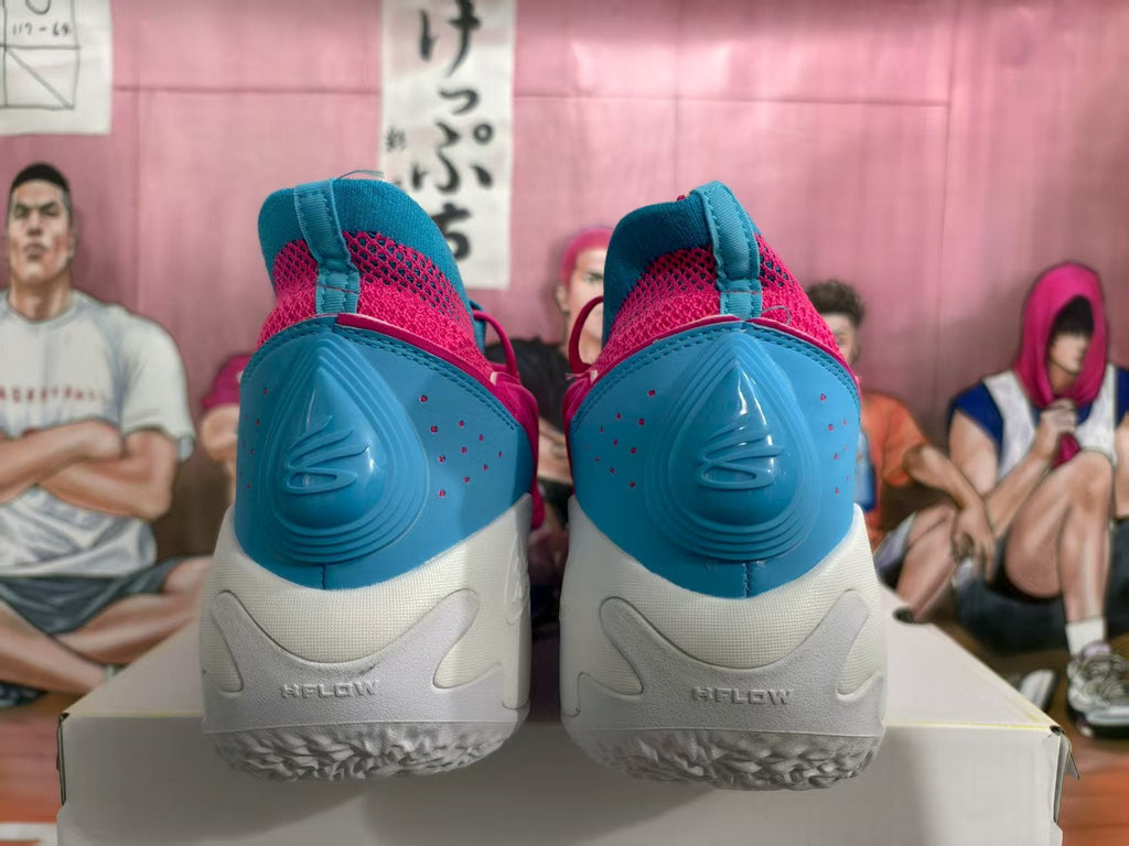 HELLOW Pink Blue Basketball Sneakers