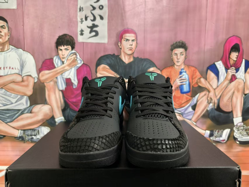 Nike Black Sneakers with Tiffany Blue Accents