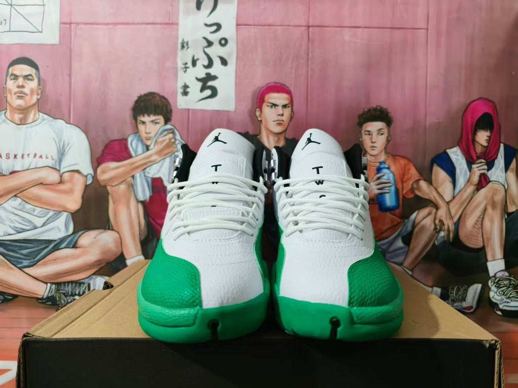 Jordan Jumpman Pro White and Green High-Top Sneakers