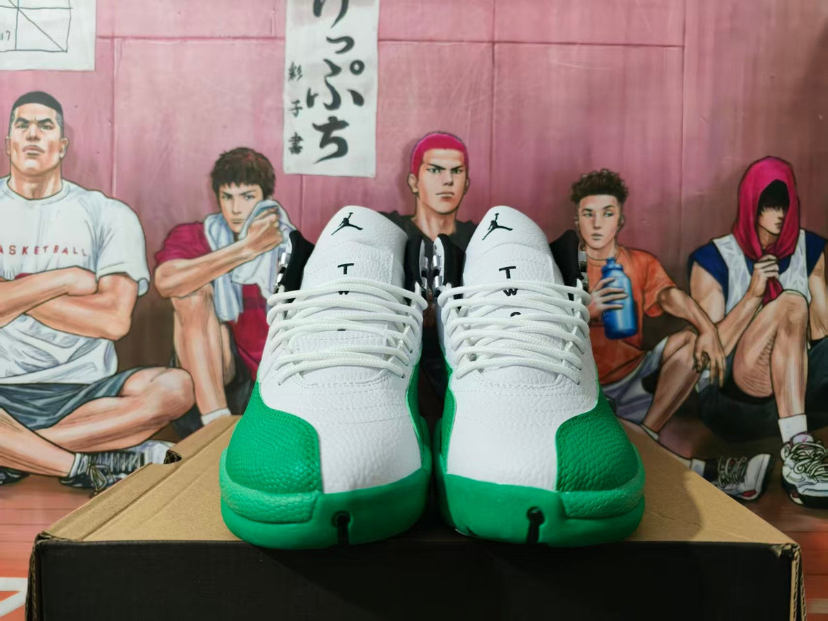 Jordan Jumpman Pro White and Green High-Top Sneakers