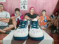 Nike Basketball Shoes White and Dark Blue