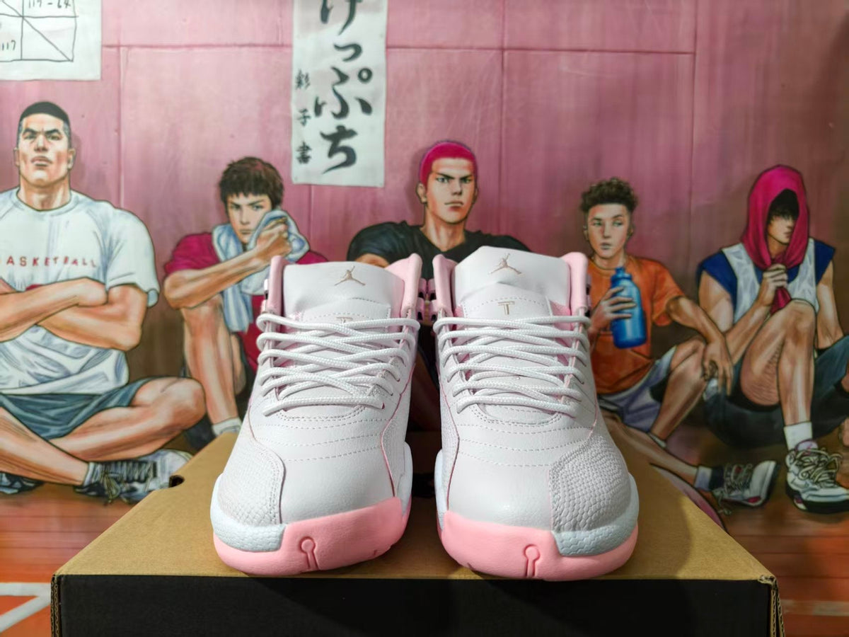 Jordan Jumpman 12 High-Top Sneakers White Pink
