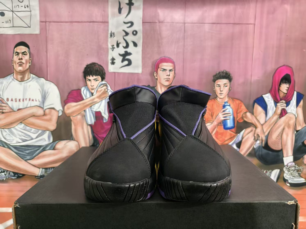 Jordan Lakers Basketball Sneakers Black Purple Yellow