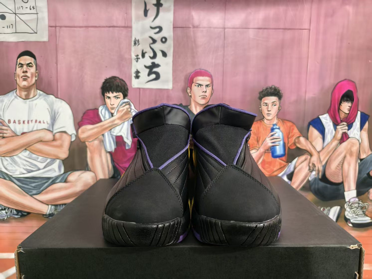 Jordan Lakers Basketball Sneakers Black Purple Yellow