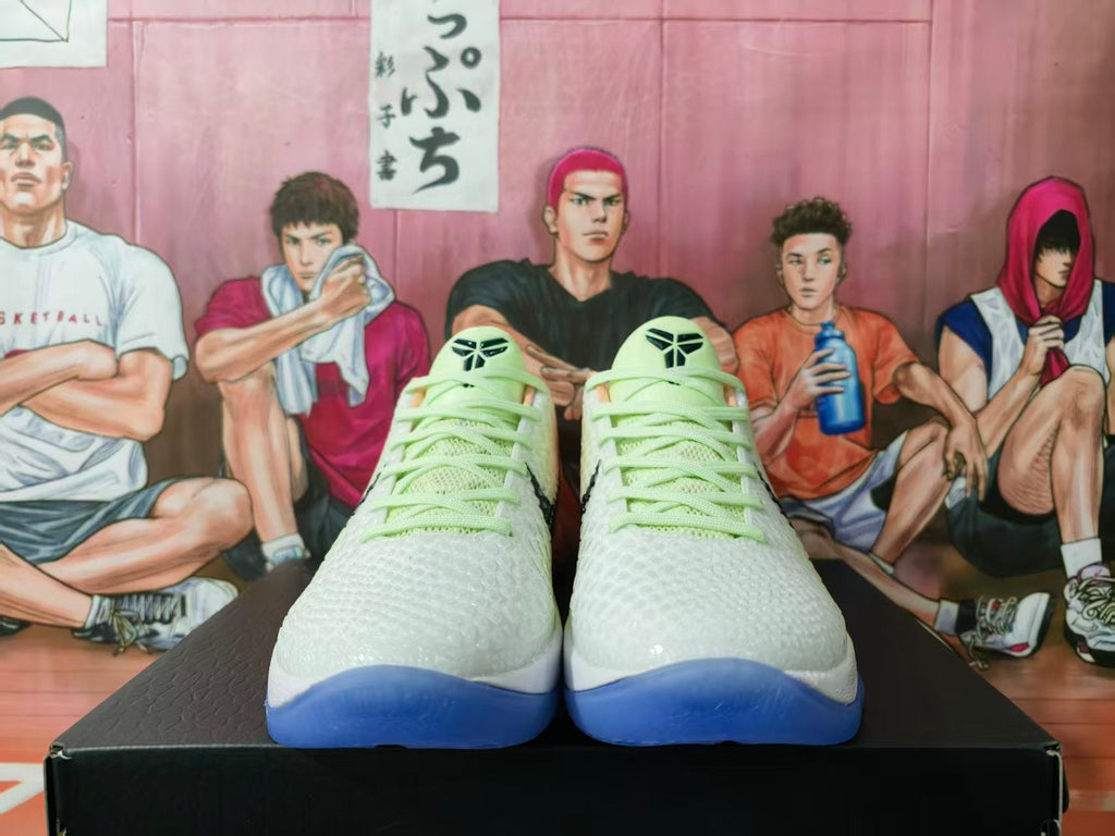 Nike Zoom Kobe Basketball Sneakers Peach Green Blue