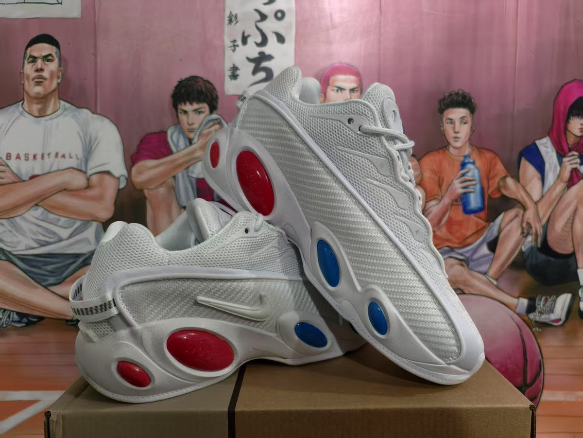 Nike Big Eyes Sneakers White with Red and Blue Details