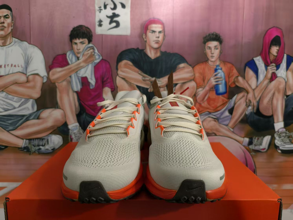 Nike Air Zoom Running Shoes White Black Orange