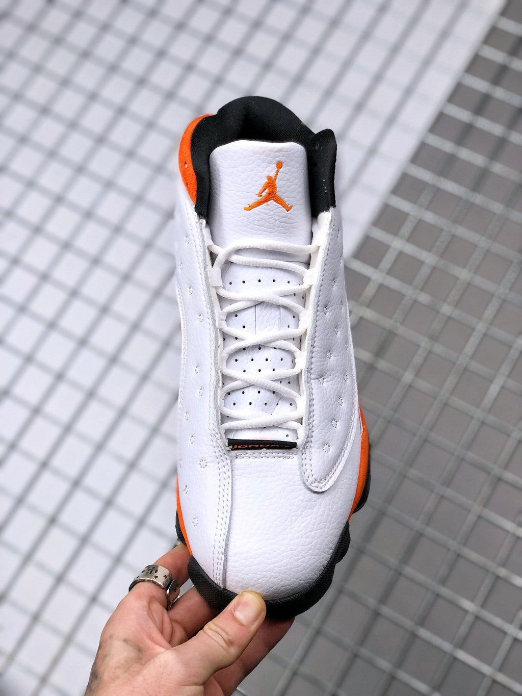 Jordan Air Jordan 13 Starfish White and Orange Sneakers