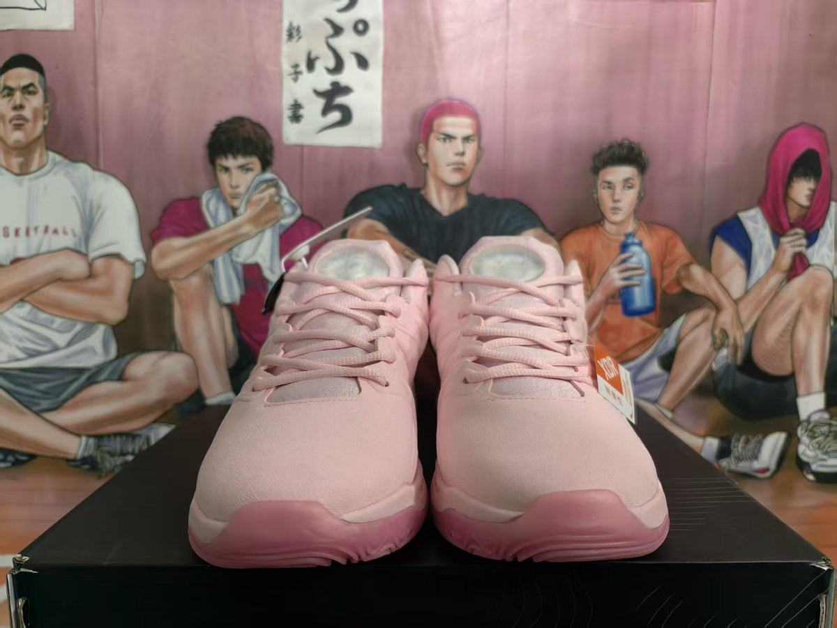 Nike Pink Basketball Sneakers with Dark Pink Swoosh