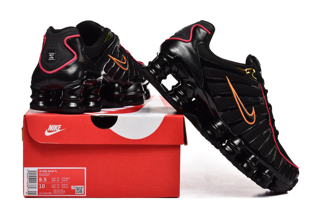 Nike Shox TL Black and Orange Sneakers