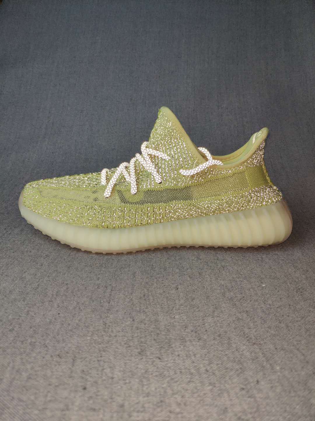 Yeezy 350 V2 Knit Sneakers Green Glow