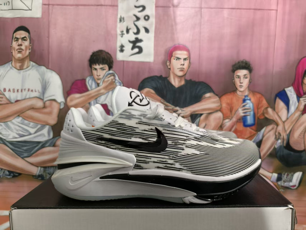 Nike Splatter Print Basketball Sneakers White Black