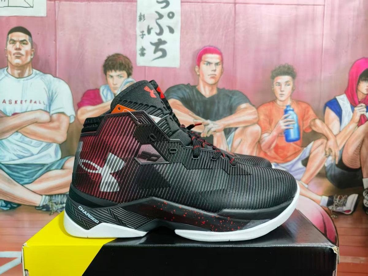 Under Armour SC Black Red Basketball Sneakers