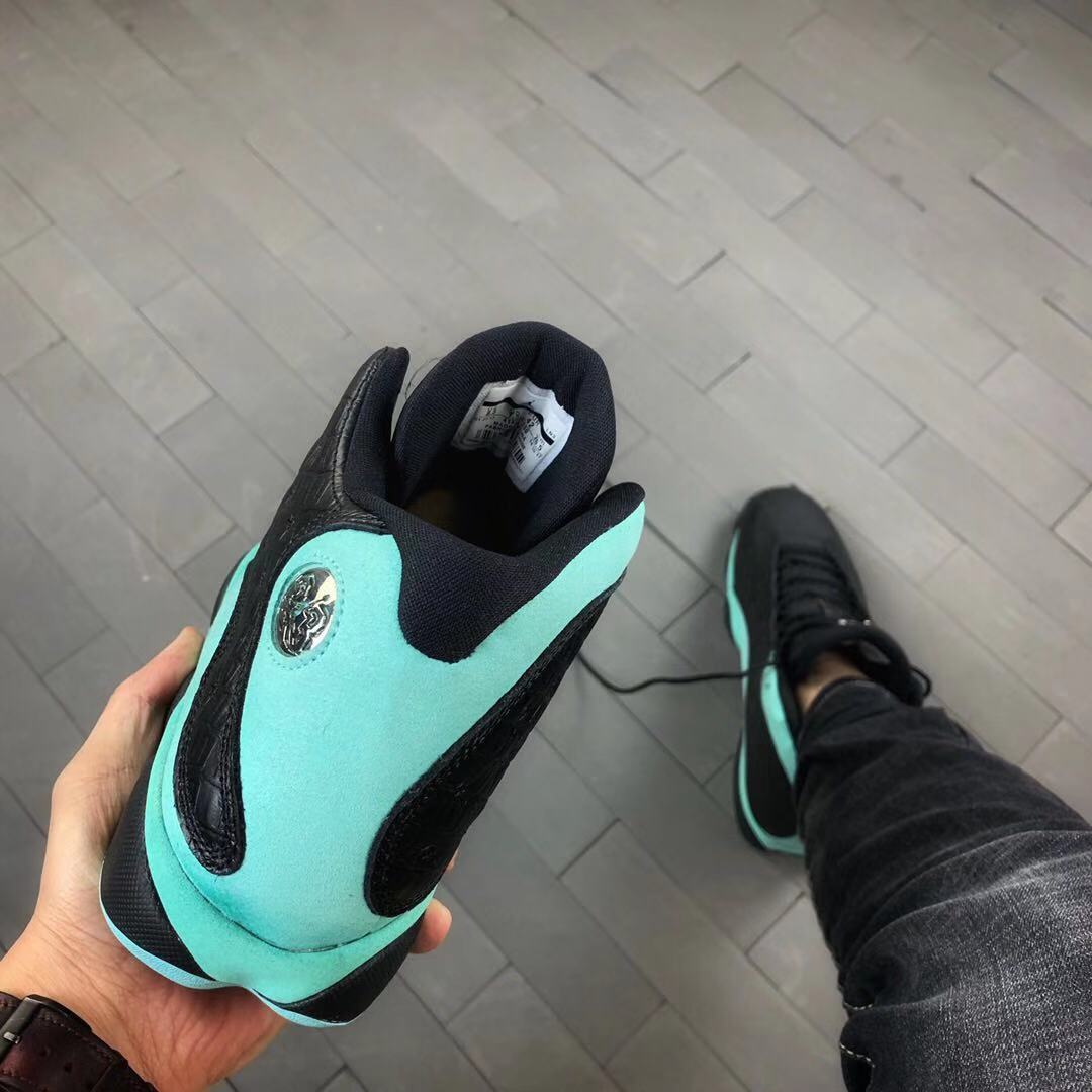 Jordan Air Jordan 13 Island Green Sneakers Black and Green